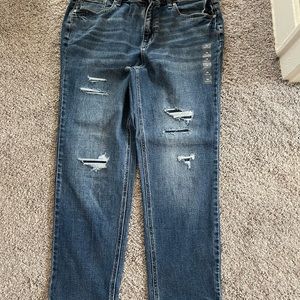 Maurice’s high rise distressed jeans size 16